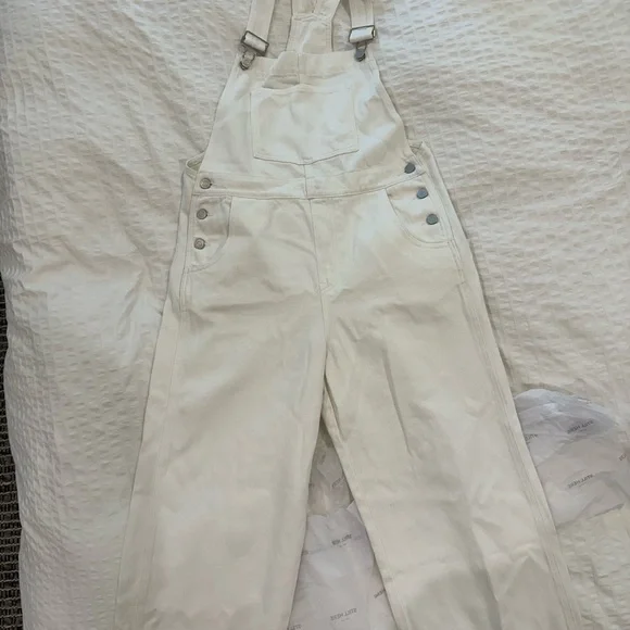 Brand New Still Here White Missisipi Overalls - Picture 2 of 5